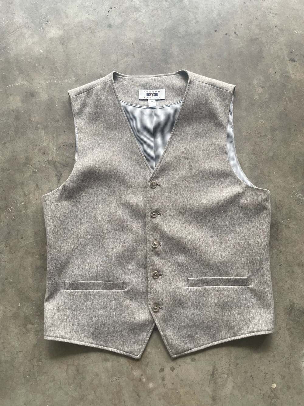 Joseph Abboud Vest Size M Taupe Beige Waistcoat